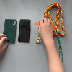 Mobile Phone Lanyard Handmade Adjustable Polyester Strap Metal Buckle Outdoor Anti Loss Holder