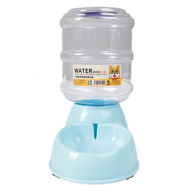 3.8L Pet Automatic Feeder Dog Cat Auto Water Dispenser Large Capacity Feeding Food Bowl Kucing