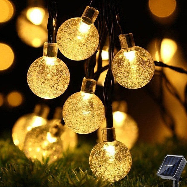 100 LED Lampu Raya Solar Fairy String Lights Outdoor Waterproof Lampu Hiasan Solar Power Lamp