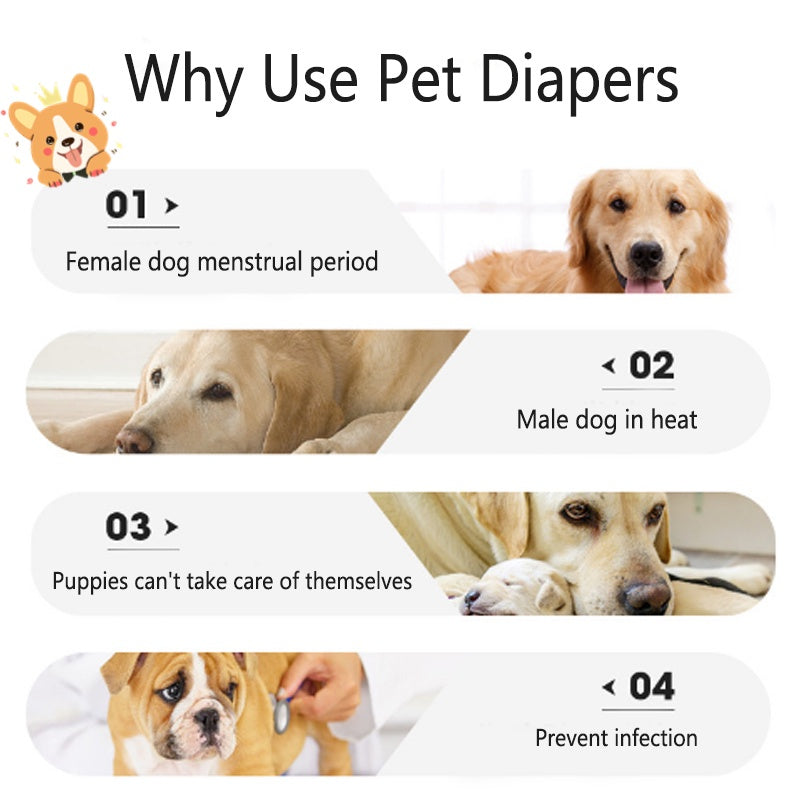 AimayaPet Pet Disposable Diapers-Male/Female(S/M/L/XL)