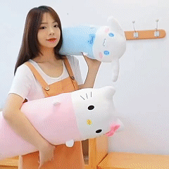 Sanrio Long Throw Pillow 60/80/100cm Cute Kuromi Melody Stuffed Doll Birthday Plush Toy Gift Anak Patung