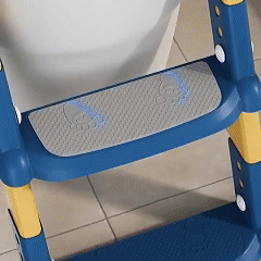 Kids Toilet Ladder Toilet Bowl Potty Training Seat with Adjustable Ladder Folding Toilet Trainer Ladder for Baby Toddler