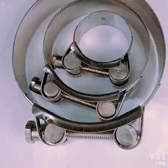 【4pcs】304 Stainless Steel High Pressure Hose Clamp Clip Single Head Bolt Motor Exhaust Intercooler Engine Turbo Radiator