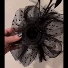 Retro Mesh Fascinator Hat Set Lace Gloves Necklace Soft Stretchy Wedding Tea Cocktail Vintage Parties