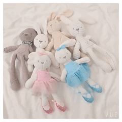 Stuffed Rabbit Plush Toy Soft Safe Unisex Toddler Cuddle Sleeping Mate Washable Non Toxic Bed Pillow