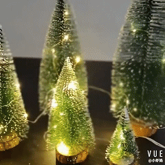 Hiasan Meja Kayu Pokok Krismas Mini Jarum Pain Realistik Tapak Stabil Hiasan Pejabat Ruang Tamu