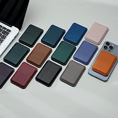 Magnetic phone wallet premium pu leather foldable stand card holder iphone 16 15 14 pro max