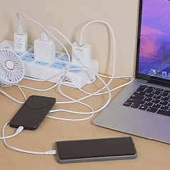 Cable Storage Box Wooden Lid Wire Organizer Desktop Multi Functional Phone Holder Dust Proof Box
