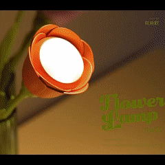Flower desk lamp led night light rechargeable adjustable brightness bendable branches bedroom office