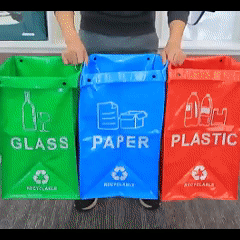 Foldable Trash Can Large Capacity Heavy Duty Easy Clean Portable Plastic For Kitchen Camping Garden