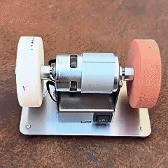 Electric Grinder Machine Knife Sharpener Dual Coarse Fine Wheels Low Noise 7 Speed Home Workshop