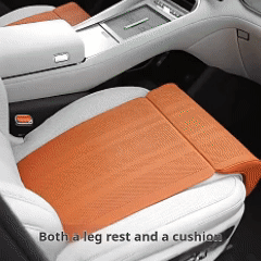Car Seat Extended Footrest Memory Foam Breathable Leather Nonslip Universal Driver Passenger Cushion