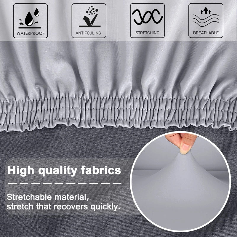 PU Leather Chair Cover Colorful Solid Color Elastic Waterproof Seat Protector Cover Dining Hotel Banquet Seat Cover