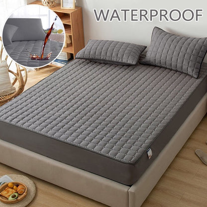 Waterproof Mattress Protector Elastic Fitted Bedsheet Breathable Thicken Non-slip Mattress Dust Cover Singe Queen King