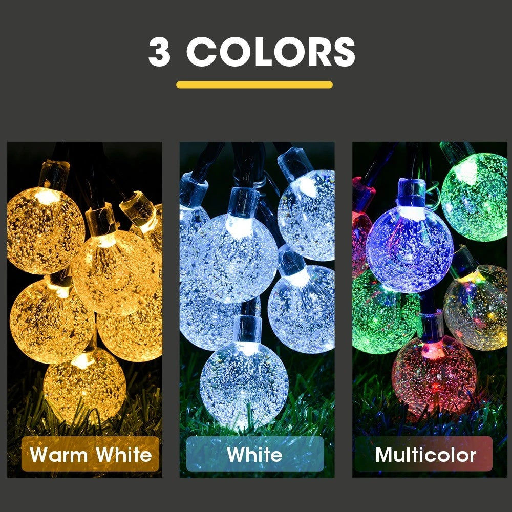 100 LED Lampu Raya Solar Fairy String Lights Outdoor Waterproof Lampu Hiasan Solar Power Lamp