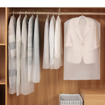 5PCS Clothes Dust Cover Transparent Thickened DustProof Hanging Garment Bags Coats