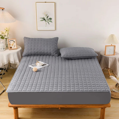 Waterproof Mattress Protector Elastic Fitted Bedsheet Breathable Thicken Non-slip Mattress Dust Cover Singe Queen King