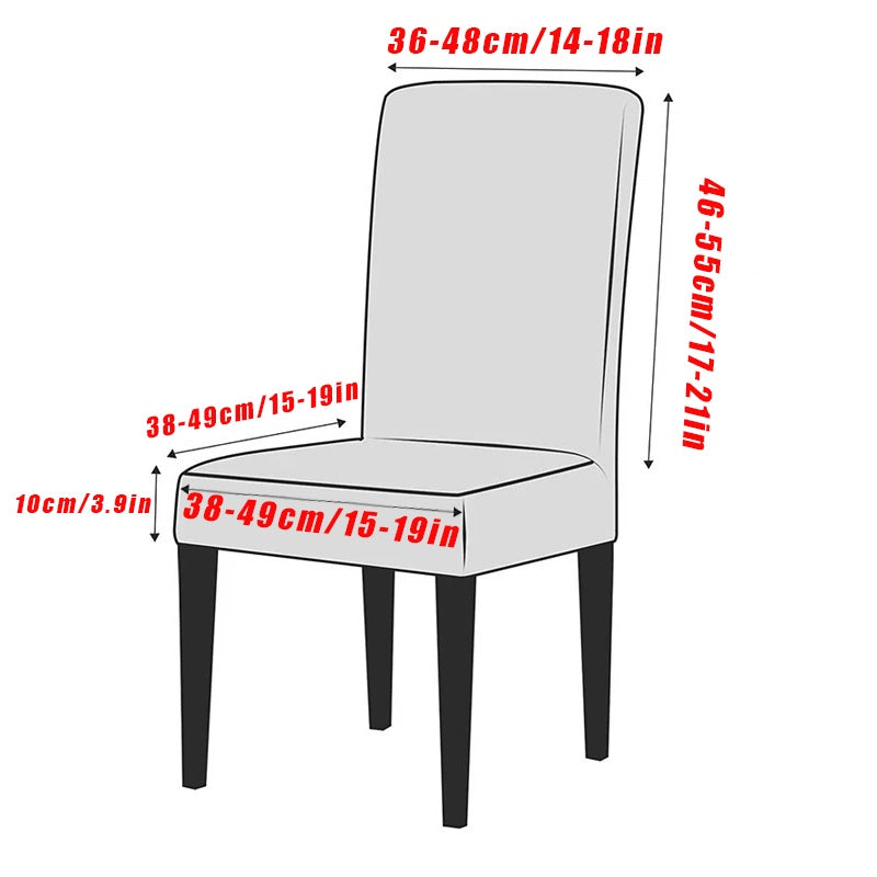 PU Leather Chair Cover Colorful Solid Color Elastic Waterproof Seat Protector Cover Dining Hotel Banquet Seat Cover