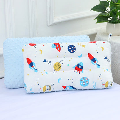 [3D Bean Design] 50x30cm Kids Bean Fleece Pillow Cotton Neck Guard Bed Pillow Bantal Kapas Budak
