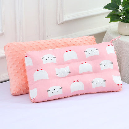 [3D Bean Design] 50x30cm Kids Bean Fleece Pillow Cotton Neck Guard Bed Pillow Bantal Kapas Budak