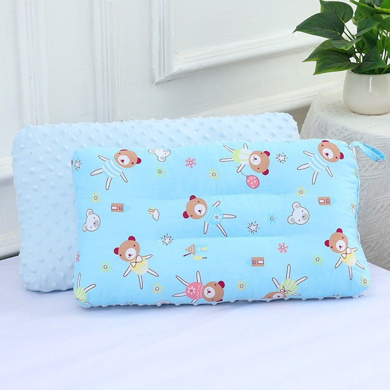 [3D Bean Design] 50x30cm Kids Bean Fleece Pillow Cotton Neck Guard Bed Pillow Bantal Kapas Budak