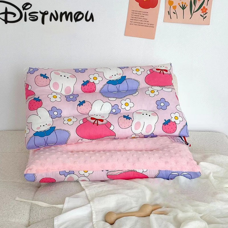 [3D Bean Design] 50x30cm Kids Bean Fleece Pillow Cotton Neck Guard Bed Pillow Bantal Kapas Budak