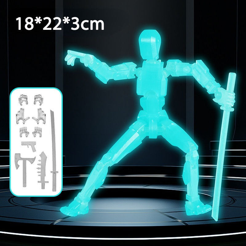 3d Printed Action Figure Lucky Dummy 13 Multi Joint Figure Movable Robot Doll Toy Assembly Model