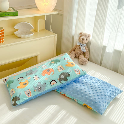 [3D Bean Design] 50x30cm Kids Bean Fleece Pillow Cotton Neck Guard Bed Pillow Bantal Kapas Budak