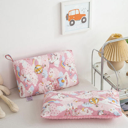 [3D Bean Design] 50x30cm Kids Bean Fleece Pillow Cotton Neck Guard Bed Pillow Bantal Kapas Budak