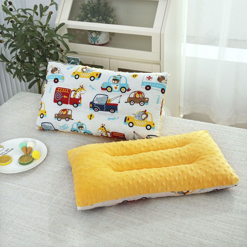 [3D Bean Design] 50x30cm Kids Bean Fleece Pillow Cotton Neck Guard Bed Pillow Bantal Kapas Budak