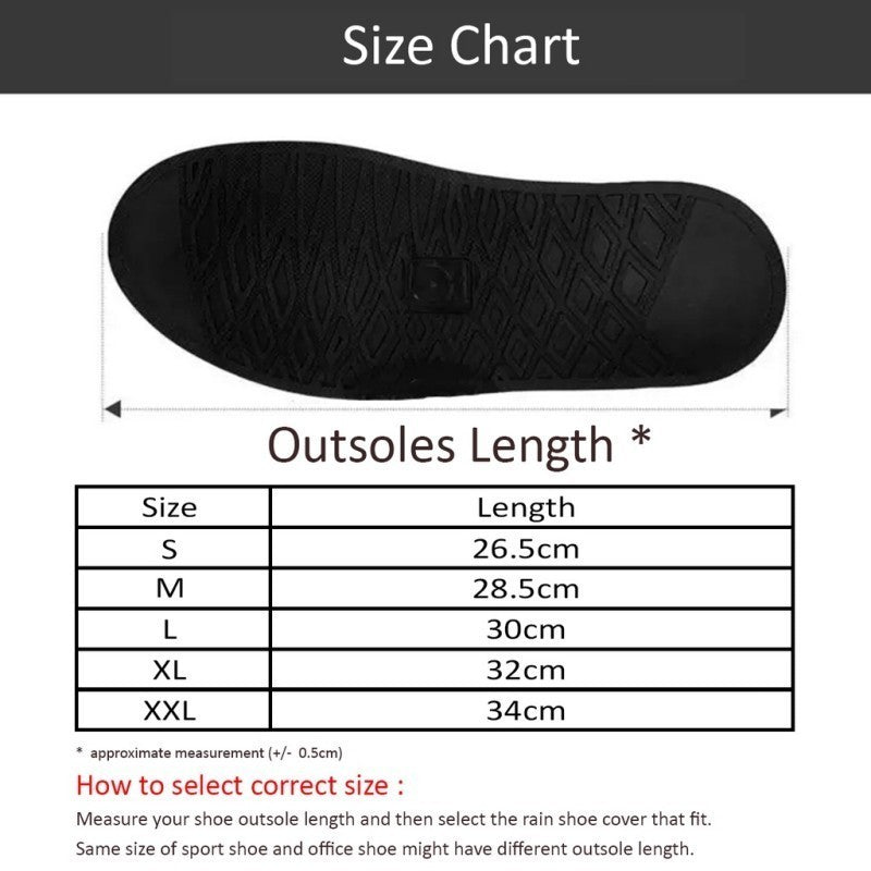 Waterproof Shoes Cover Anti-slip Reusable Rain Shoes Cover Re-use Motorcycle Rain Boots Kasut Hujan