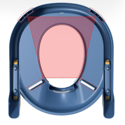 Kids Toilet Ladder Toilet Bowl Potty Training Seat with Adjustable Ladder Folding Toilet Trainer Ladder for Baby Toddler