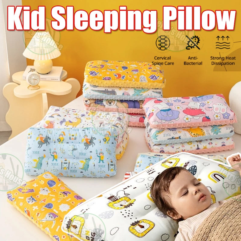 Kid Sleeping Cotton Pillows Infant Baby Prevent Flat Head Pillow Guard Bed Pillow Bantal Kapas Budak
