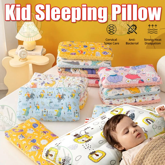 Kid Sleeping Cotton Pillows Infant Baby Prevent Flat Head Pillow Guard Bed Pillow Bantal Kapas Budak