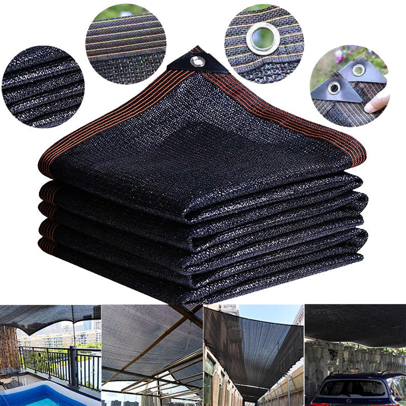 Sun Shade Net Outdoor Anti-UV Sunshade Shading Net Outdoor Swimmin Pool Garden Farm Jaring Hitam