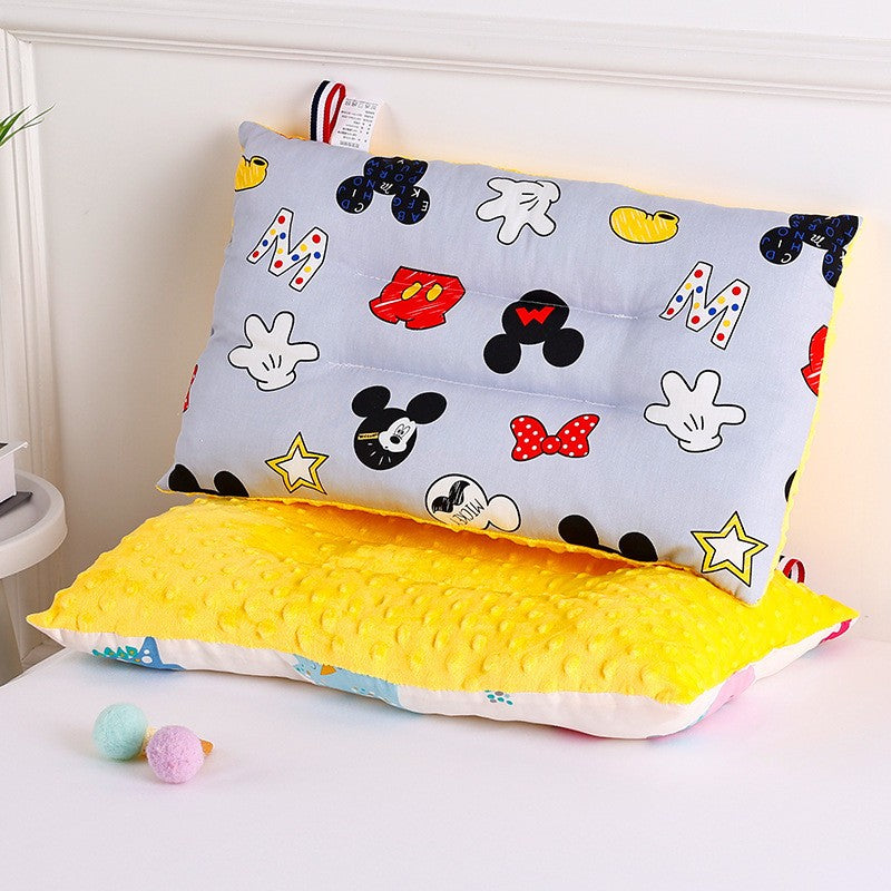 [3D Bean Design] 50x30cm Kids Bean Fleece Pillow Cotton Neck Guard Bed Pillow Bantal Kapas Budak