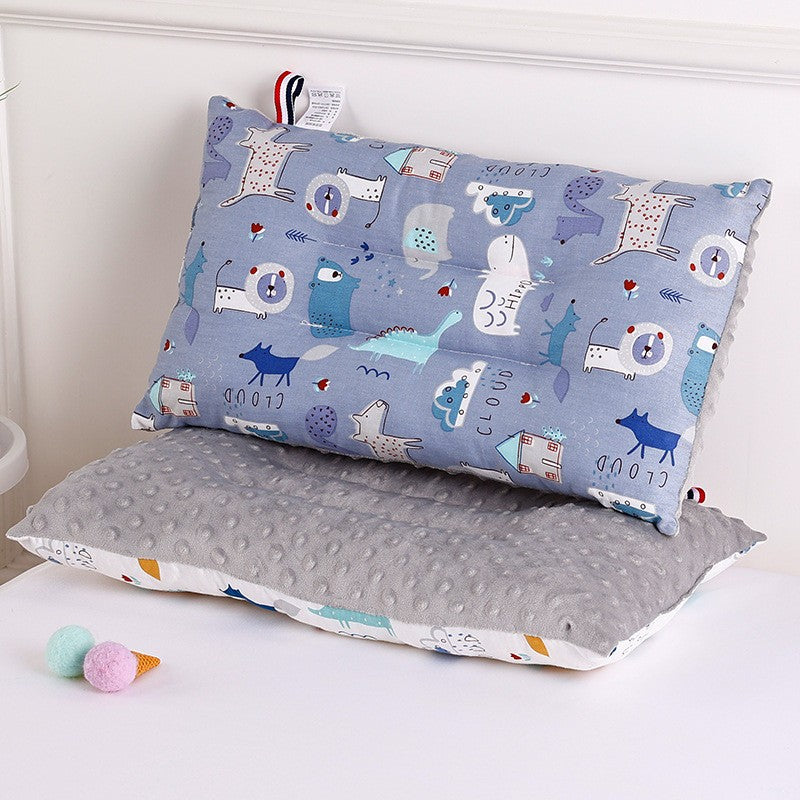 [3D Bean Design] 50x30cm Kids Bean Fleece Pillow Cotton Neck Guard Bed Pillow Bantal Kapas Budak