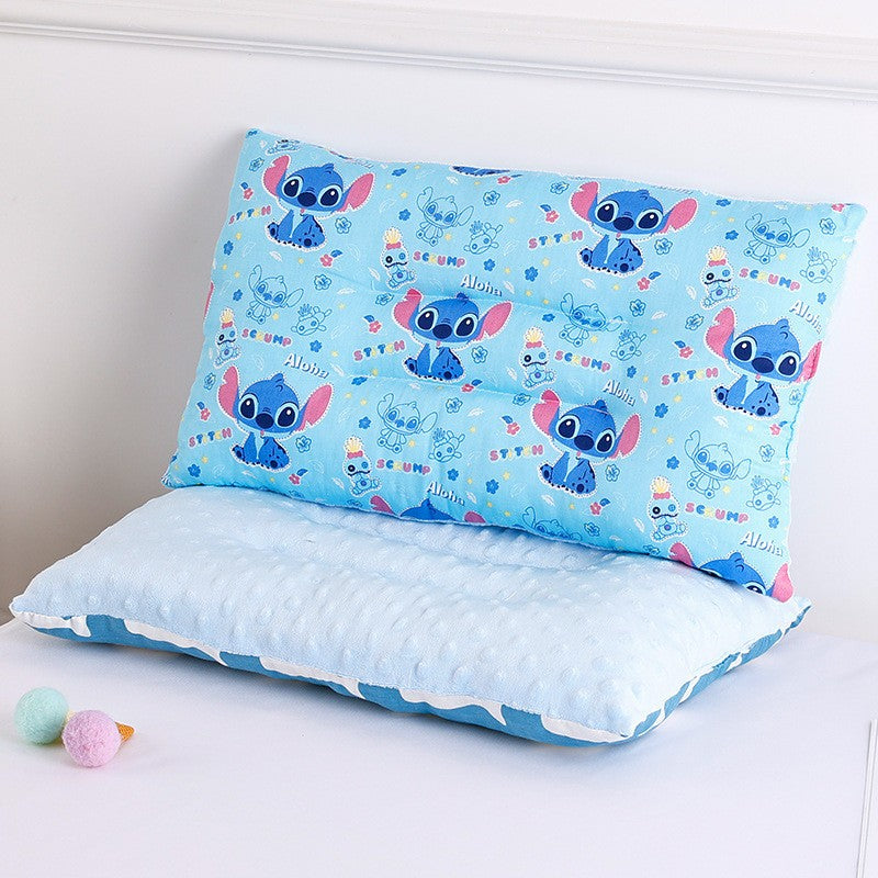 [3D Bean Design] 50x30cm Kids Bean Fleece Pillow Cotton Neck Guard Bed Pillow Bantal Kapas Budak