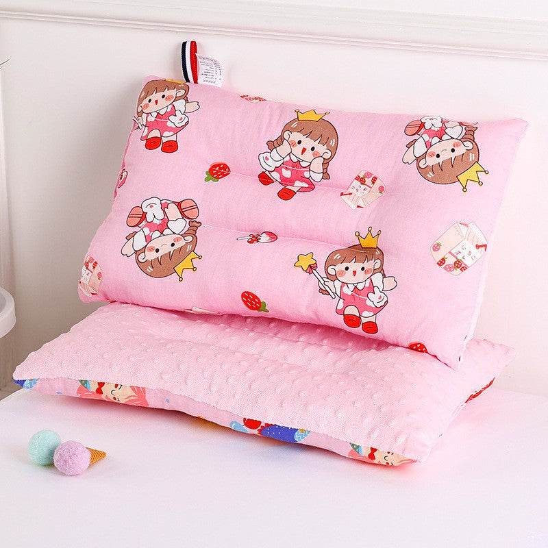 [3D Bean Design] 50x30cm Kids Bean Fleece Pillow Cotton Neck Guard Bed Pillow Bantal Kapas Budak