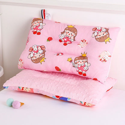 [3D Bean Design] 50x30cm Kids Bean Fleece Pillow Cotton Neck Guard Bed Pillow Bantal Kapas Budak