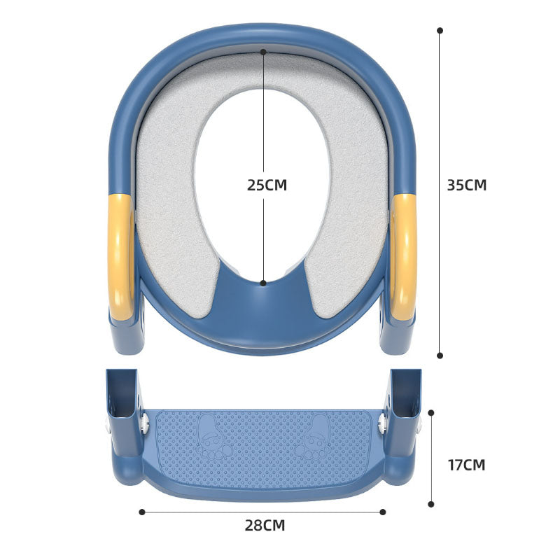 Kids Toilet Ladder Toilet Bowl Potty Training Seat with Adjustable Ladder Folding Toilet Trainer Ladder for Baby Toddler