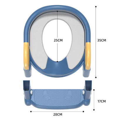 Kids Toilet Ladder Toilet Bowl Potty Training Seat with Adjustable Ladder Folding Toilet Trainer Ladder for Baby Toddler