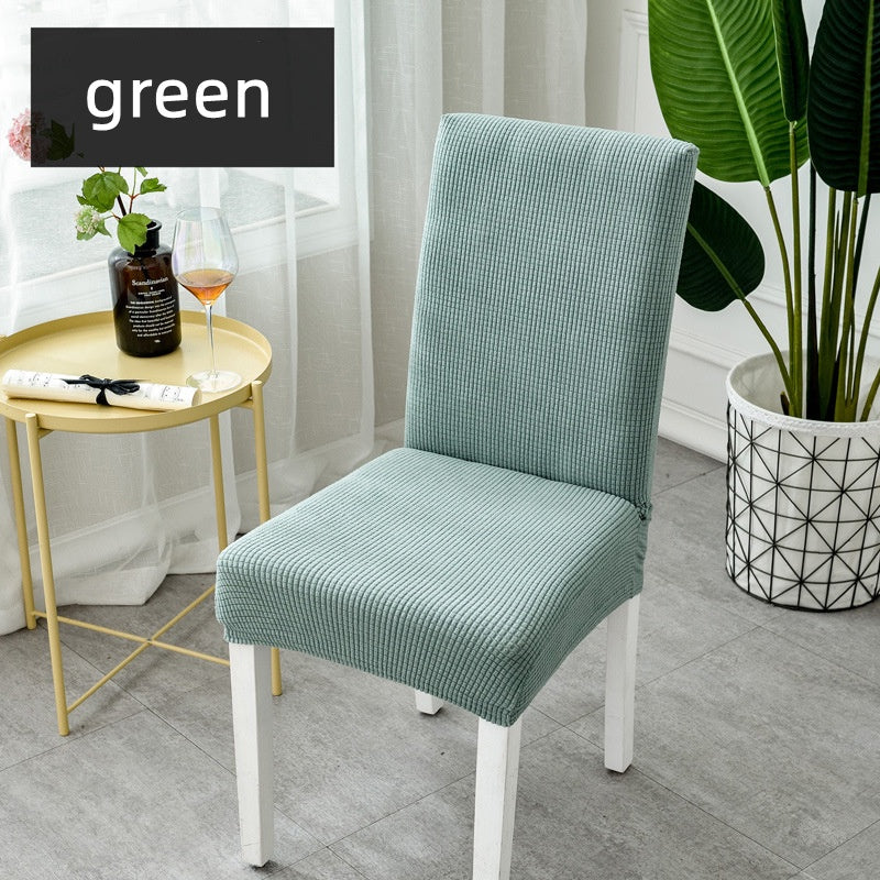 Chair Cover Elastic Thickened Family Restaurant Knitted Solid Color Seat Cover Sarung Kerusi Murah