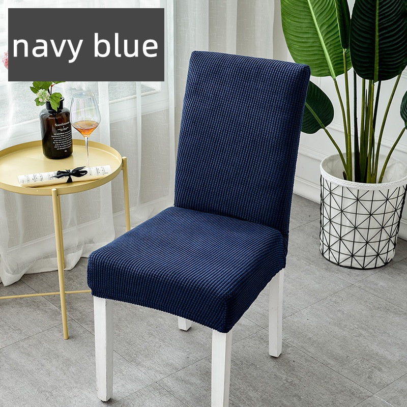 Chair Cover Elastic Thickened Family Restaurant Knitted Solid Color Seat Cover Sarung Kerusi Murah