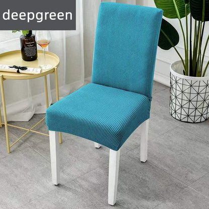 Chair Cover Elastic Thickened Family Restaurant Knitted Solid Color Seat Cover Sarung Kerusi Murah