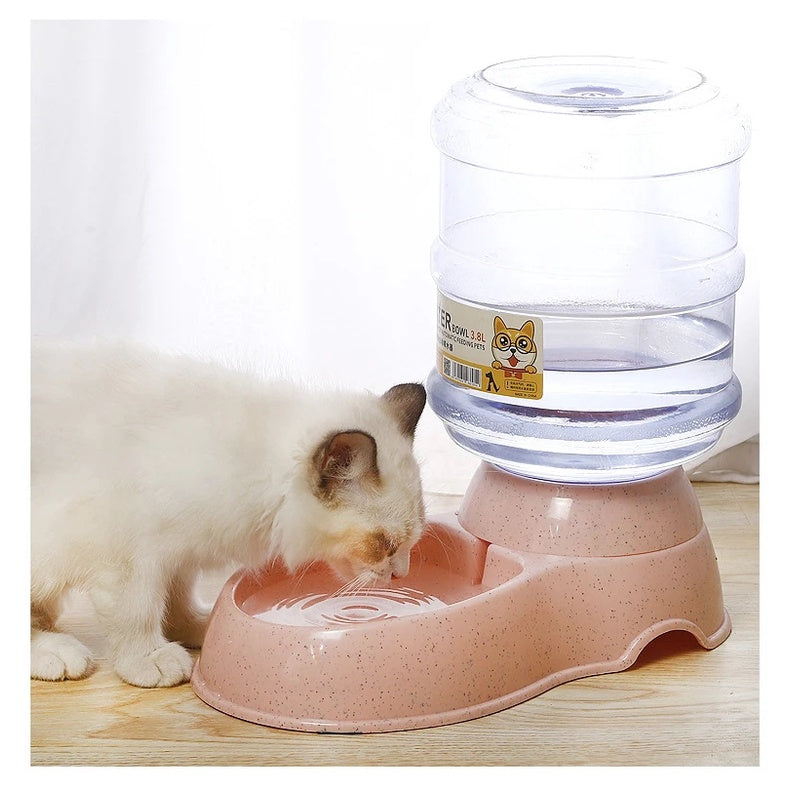 3.8L Pet Automatic Feeder Dog Cat Auto Water Dispenser Large Capacity Feeding Food Bowl Kucing