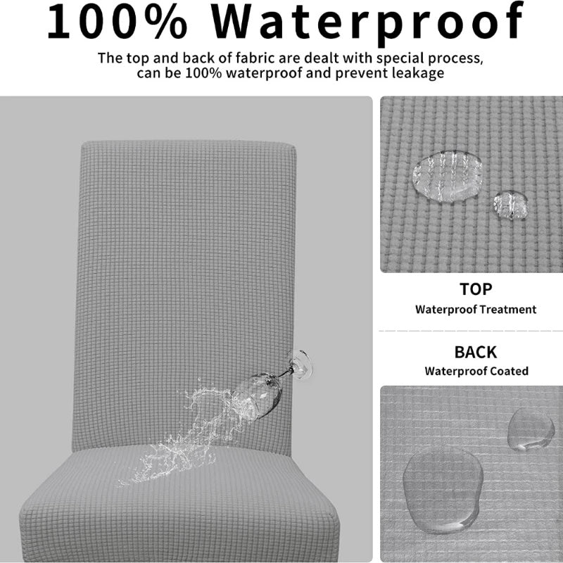 Chair Cover Elastic Thickened Family Restaurant Knitted Solid Color Seat Cover Sarung Kerusi Murah