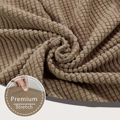 Chair Cover Elastic Thickened Family Restaurant Knitted Solid Color Seat Cover Sarung Kerusi Murah