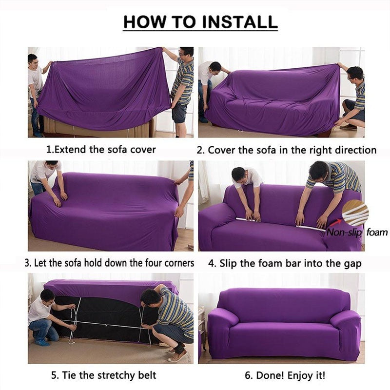 1/2/3/4 Seater Sofa Cover Dustproof Cover Sofa Cushion Cover Universal Slipcover Seat Cover Raya Decoration