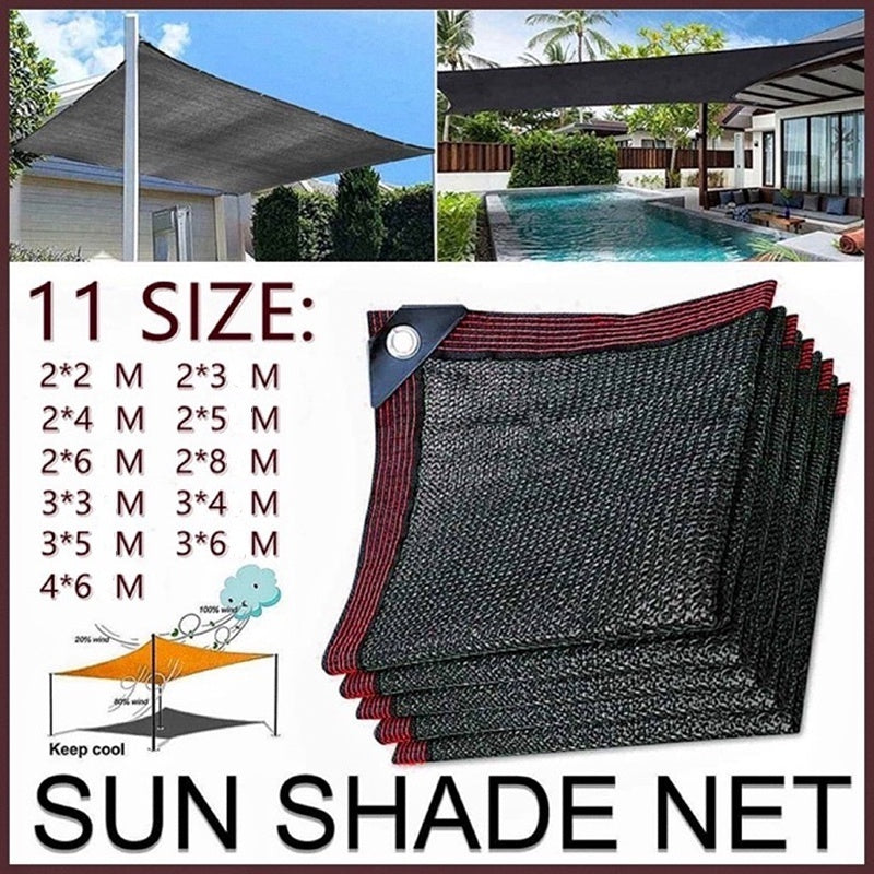 Shade Sail Garden Sun Shade Net Car Cover Sun Shade Net Outdoor Anti-UV Awnings Sun Shelter Garden Patio Pool